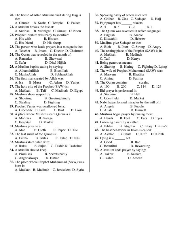 Preview page Grade-4-IRE-Mid-Term-1-Exam-2026_5200_1.jpg