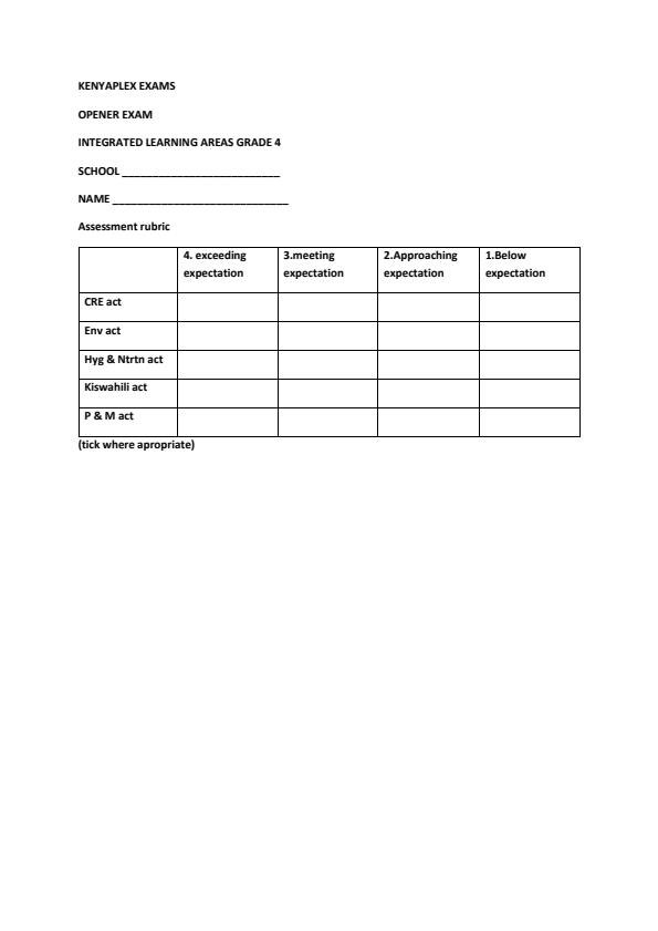 Preview page Grade-4-Integrated-Learning-Areas-Term-1-Opener-Examination-2020_501_0.jpg