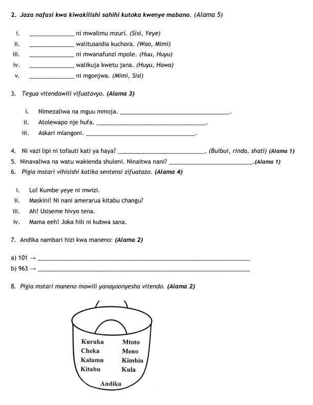 Preview page Grade-4-Kiswahili--Lugha-Mid-Term-2-Exam-2026_5825_1.jpg