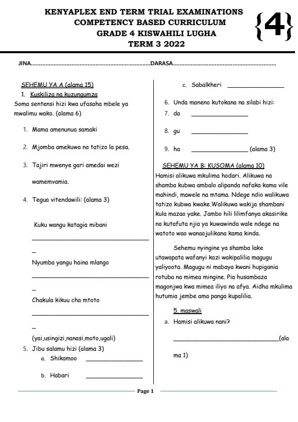 Preview page Grade-4-Kiswahili-Lugha-End-of-Term-3-Examination-2022_1152_0.jpg