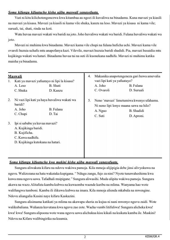 Preview page Grade-4-Kiswahili-Mid-Term-3-Exam-2025_4706_1.jpg