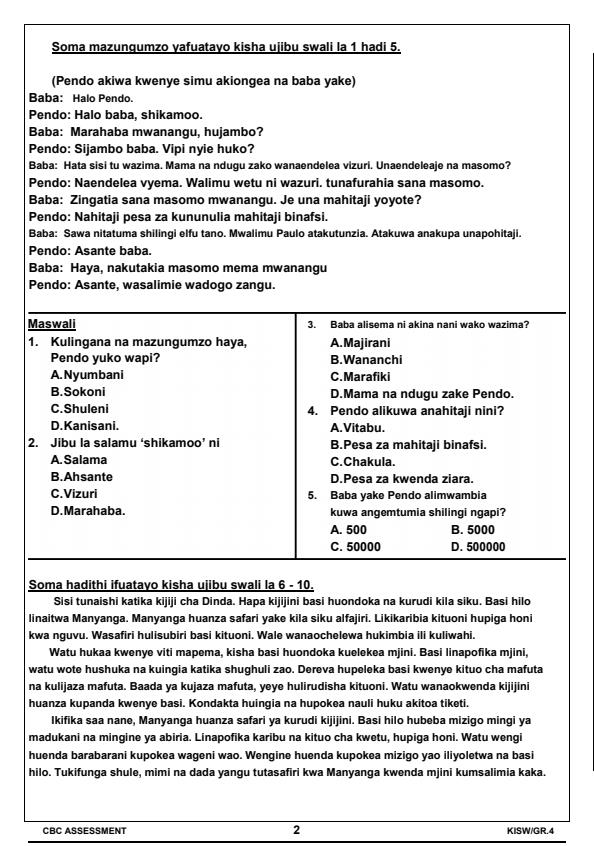 Preview page Grade-4-Kiswahili-Term-1-Opener-Exam-2025_3512_1.jpg