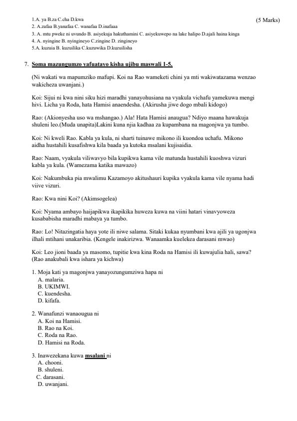 Preview page Grade-4-Kiswahili-Term-2-Opener-Exam-2024_2472_2.jpg