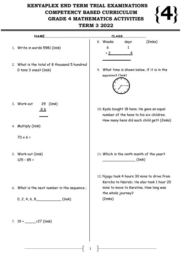 Preview page Grade-4-Mathematics-Activities-End-of-Term-3-Examination-2022_1153_0.jpg