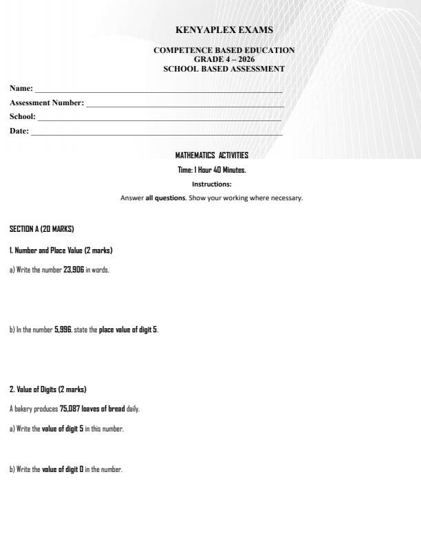 Preview page Grade-4-Mathematics-Activities-Term-2-Opener-Exam-2026_5557_0.jpg