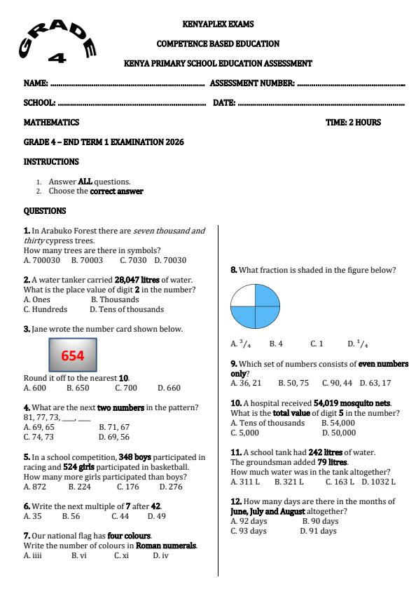 Preview page Grade-4-Mathematics-End-Term-1-Exam-2026_5265_0.jpg