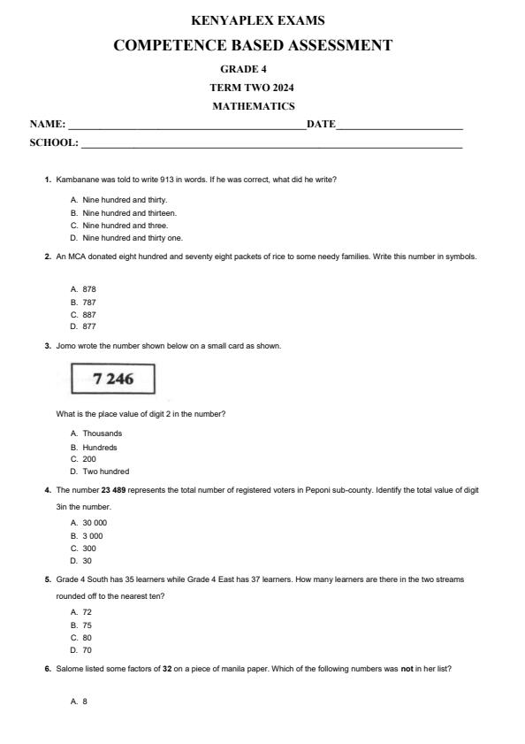 Preview page Grade-4-Mathematics-End-of-May-Assessment-Test-2024_2604_0.jpg