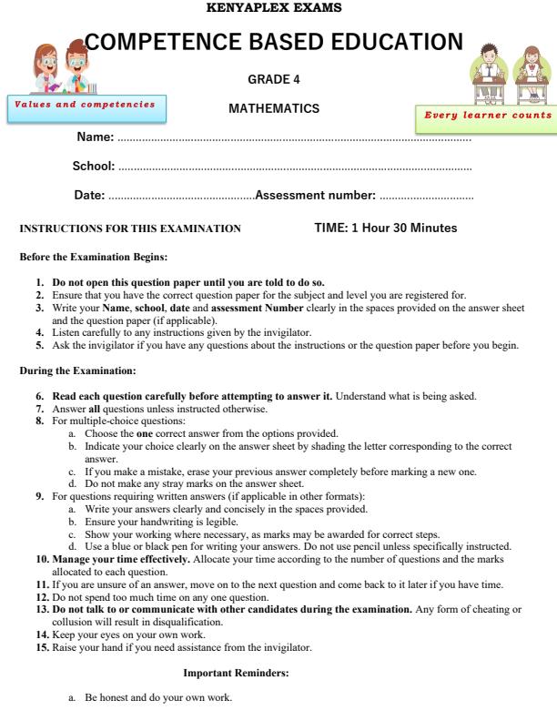 Preview page Grade-4-Mathematics-End-of-Term-2-Exam-2025_4359_0.jpg