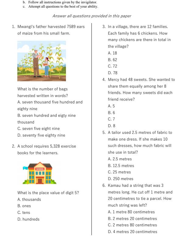 Preview page Grade-4-Mathematics-End-of-Term-2-Exam-2025_4359_1.jpg