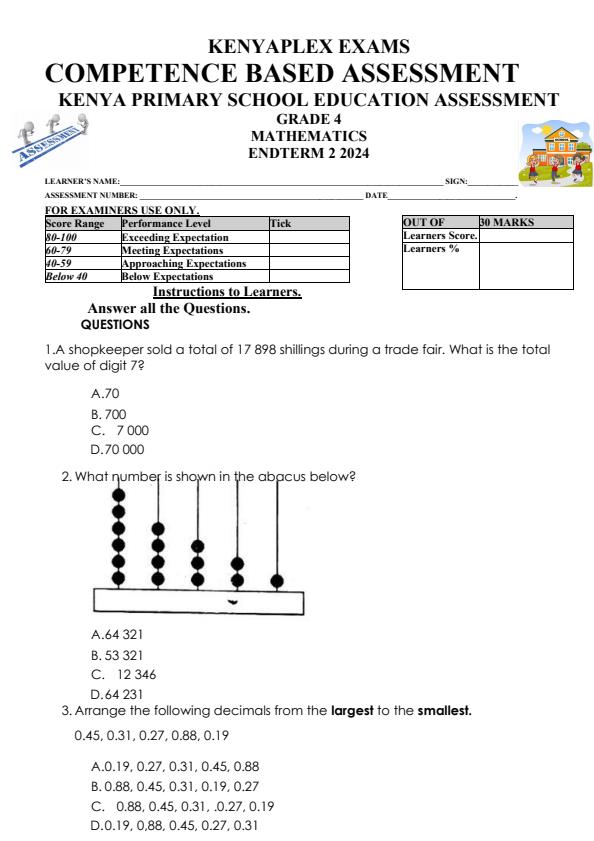 Preview page Grade-4-Mathematics-End-of-Term-2-Examination-2024_2826_0.jpg