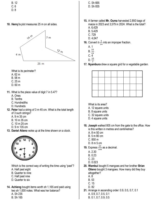 Preview page Grade-4-Mathematics-July-Assessment-Examination-2026_6284_1.jpg