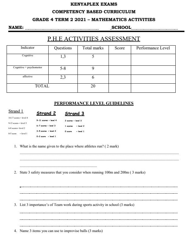 Preview page Grade-4-Physical-Health-Education-Activities-End-of-Term-2-Examination-2021_942_0.jpg