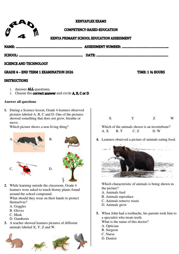 Preview page Grade-4-Science-and-Technology-End-Term-1-Exam-2026_5266_0.jpg