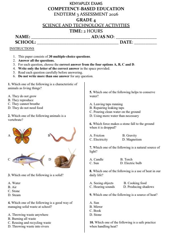 Preview page Grade-4-Science-and-Technology-End-Term-3-Set-2-Exam-2026_7080_0.jpg