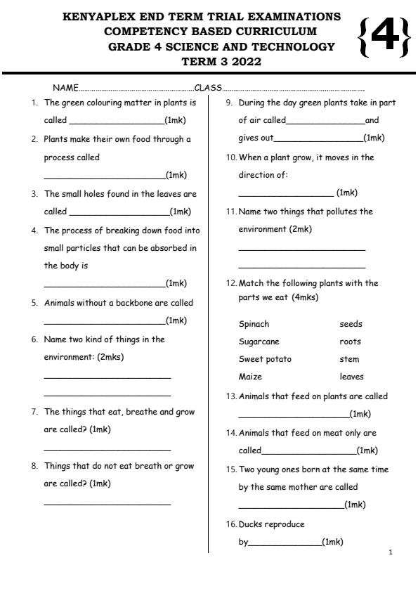Preview page Grade-4-Science-and-Technology-End-of-Term-3-Examination-2022_1156_0.jpg