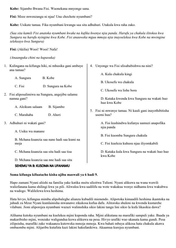 Preview page Grade-4-Shughuli-ya-Kiswahili-Term-3-Opener-Exam-2026_6478_1.jpg