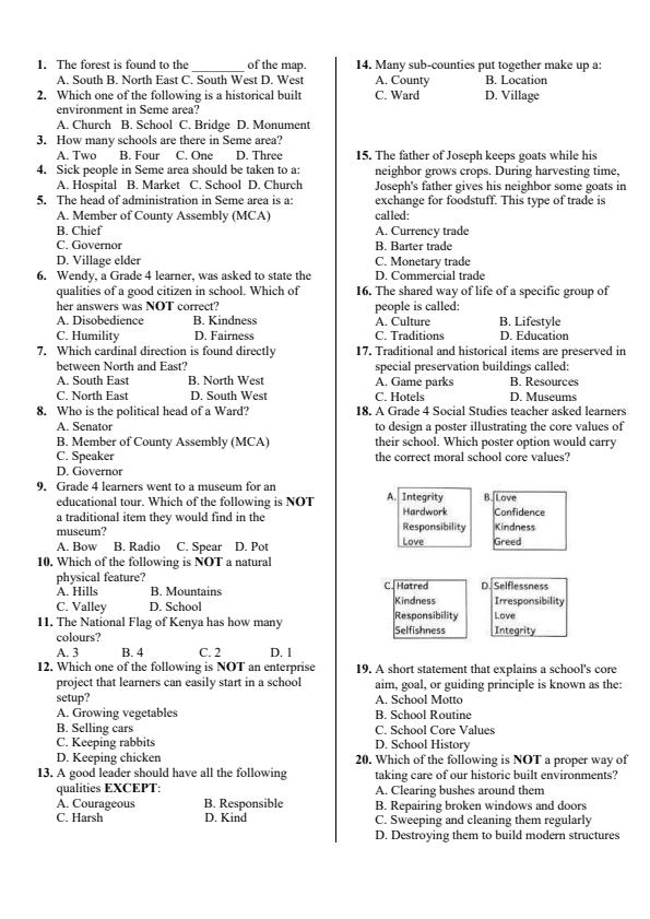 Preview page Grade-4-Social-Studies-Activity-Term-3-Opener-Exam-2026_6481_1.jpg