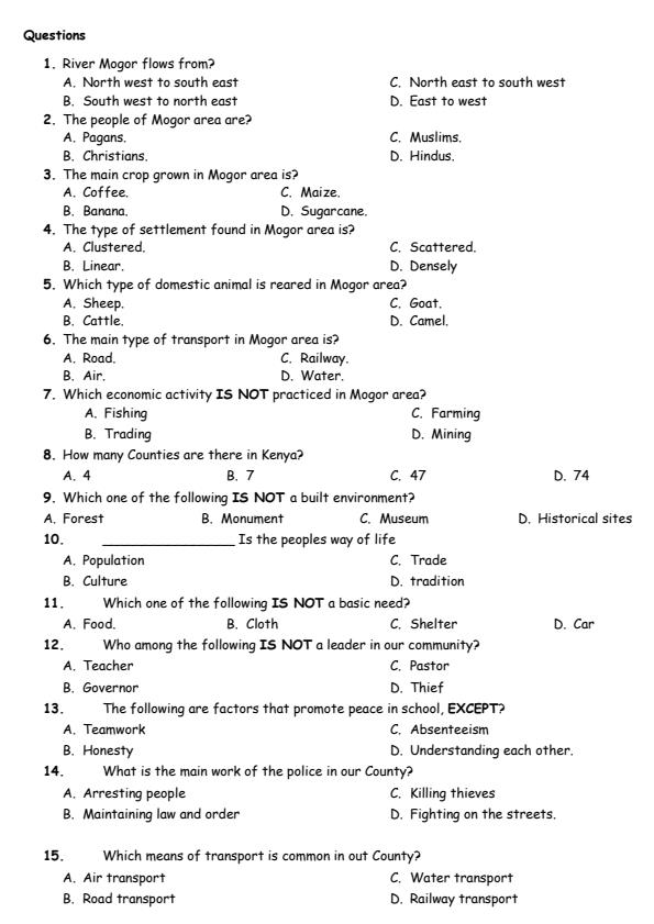 Preview page Grade-4-Social-Studies-End-of-Term-2-Exam-2025_4361_2.jpg