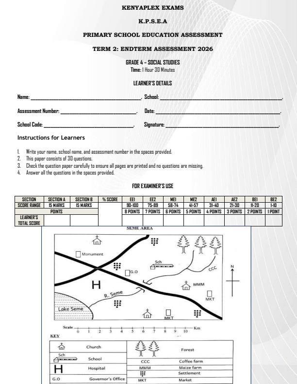 Preview page Grade-4-Social-Studies-July-Assessment-Examination-2026_6286_0.jpg
