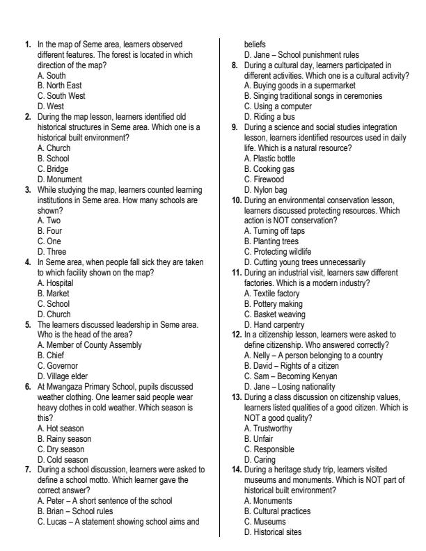 Preview page Grade-4-Social-Studies-July-Assessment-Examination-2026_6286_1.jpg