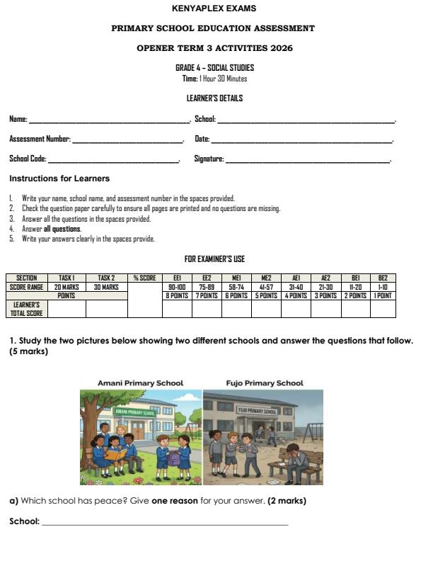 Preview page Grade-4-Social-Studies-September-Assessment-Examination-2026_6716_0.jpg