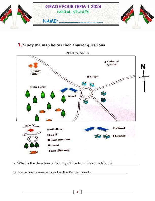 Grade 4 Social Studies Term 1 Opener Exam 2024 1949