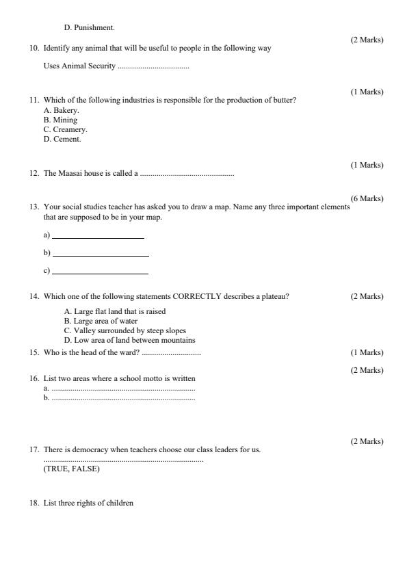 Preview page Grade-4-Social-Studies-Term-2-Opener-Exam-2024_2436_2.jpg