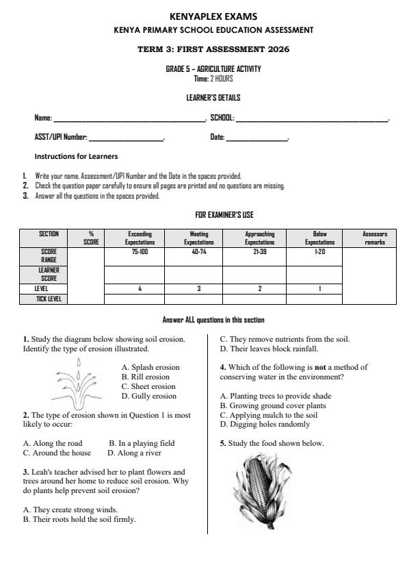 Preview page Grade-5-Agriculture-Activity-Term-3-Opener-Exam-2026_6483_0.jpg