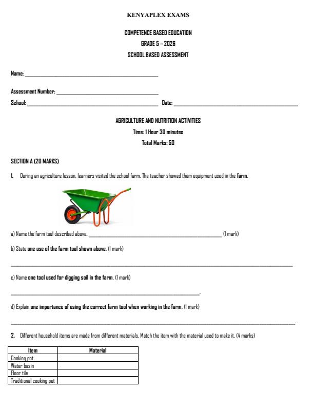 Preview page Grade-5-Agriculture-and-Nutrition-Activities-Term-2-Opener-Exam-2026_5560_0.jpg