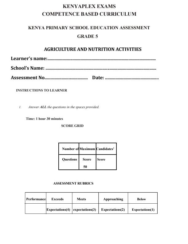 Preview page Grade-5-Agriculture-and-Nutrition-Term-3-Opener-Exam-2025_4508_0.jpg