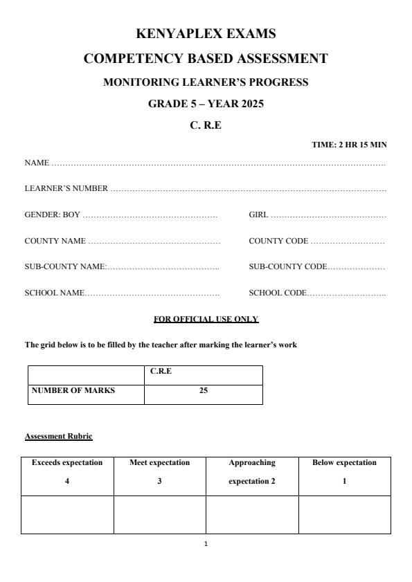 Preview page Grade-5-CRE-Mid-Term-2-Exam-2025_4205_0.jpg