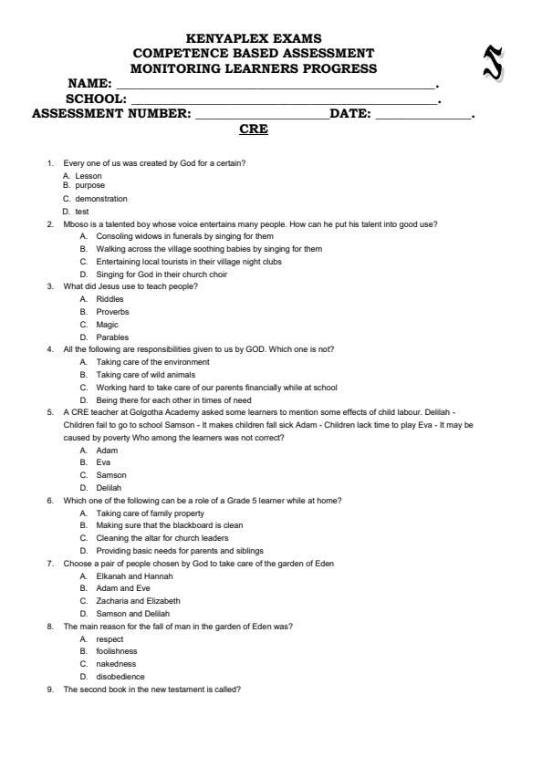 Preview page Grade-5-CRE-Term-2-Opener-Exam-2025_4044_0.jpg