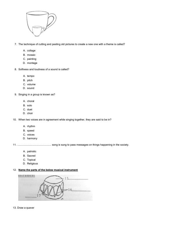 Preview page Grade-5-Creative-Arts-End-of-May-Assessment-Test-2024_2585_1.jpg