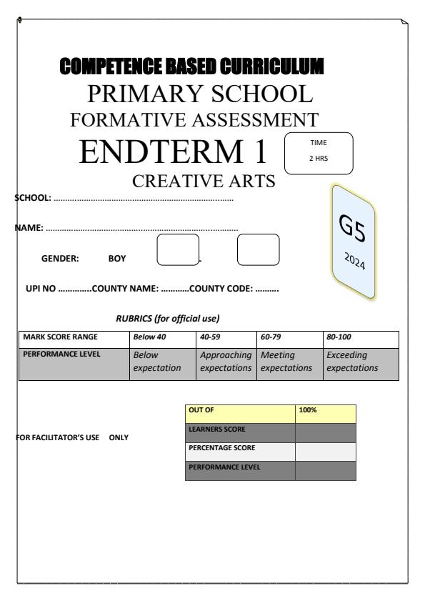 Preview page Grade-5-Creative-Arts-End-of-Term-1-Exam-2024_2195_0.jpg
