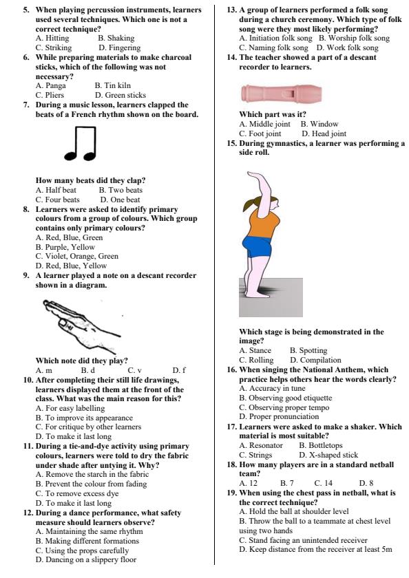 Preview page Grade-5-Creative-Arts-Mid-Term-1-Exam-2026_5079_1.jpg
