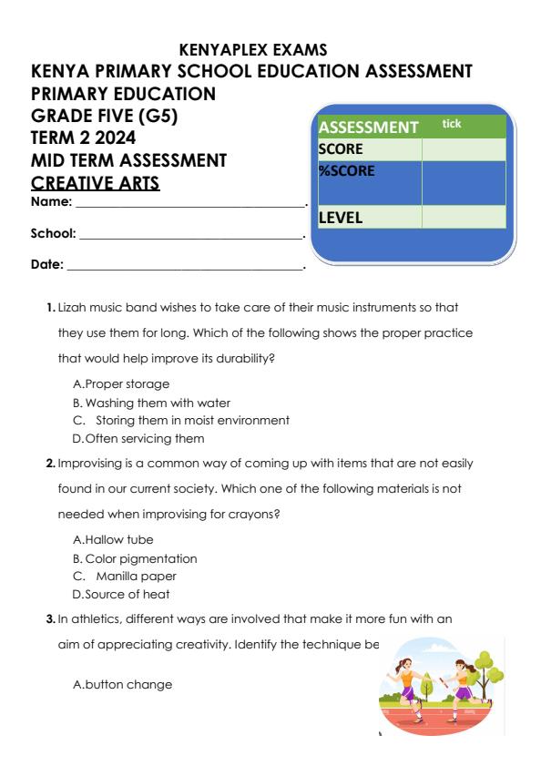 Preview page Grade-5-Creative-Arts-Mid-Term-2-Exam-2024_2676_0.jpg