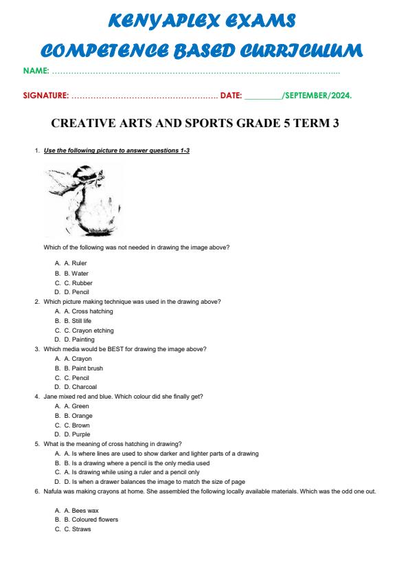 Preview page Grade-5-Creative-Arts-Mid-Term-3-Exam-2024_3156_0.jpg