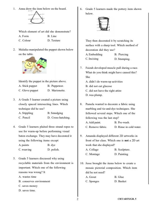 Preview page Grade-5-Creative-Arts-Mid-Term-3-Exam-2025_4709_1.jpg