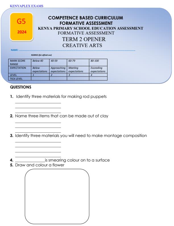 Preview page Grade-5-Creative-Arts-Term-2-Opener-Exam-2024_2438_0.jpg