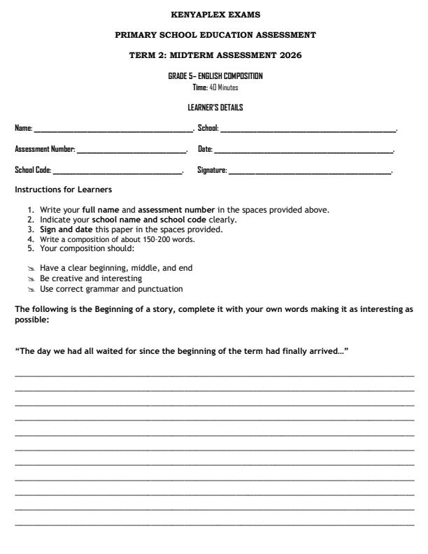 Preview page Grade-5-English--Composition-Mid-Term-2-Exam-2026_5833_0.jpg