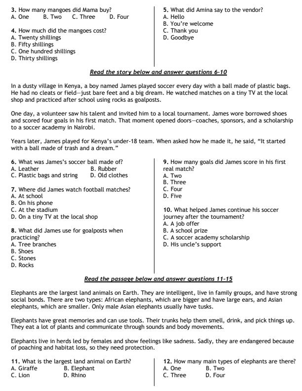 Preview page Grade-5-English--Grammar-July-Assessment-Examination-2026_6264_1.jpg
