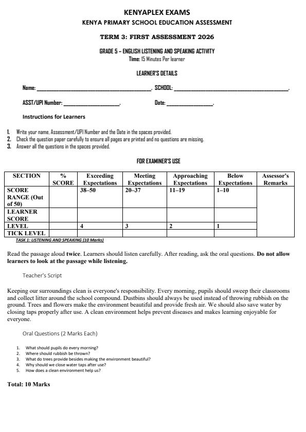 Preview page Grade-5-English--Listening-and-Speaking-Activity-Term-3-Opener-Exam-2026_6489_0.jpg