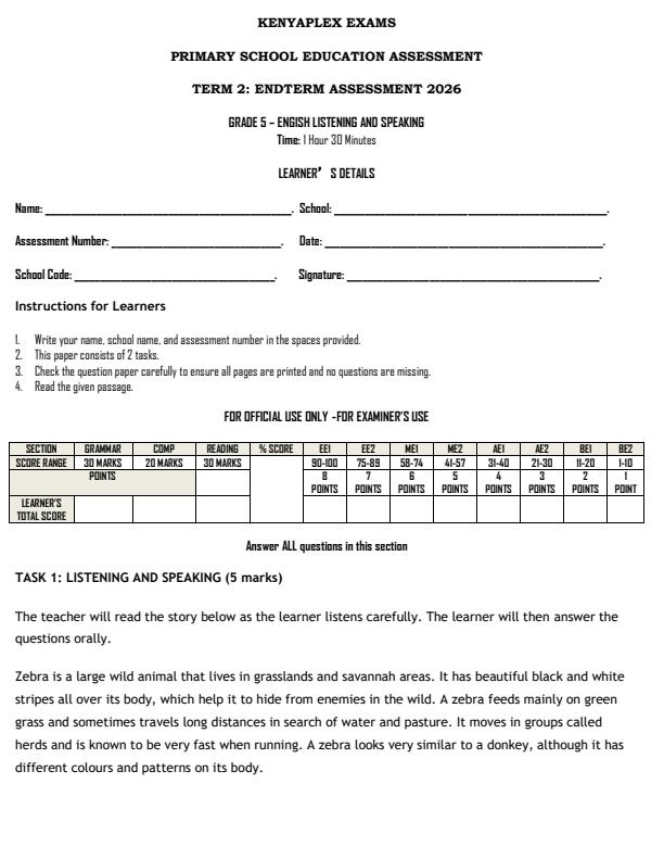 Preview page Grade-5-English--Reading-End-Term-2-Exam-2026_6052_0.jpg