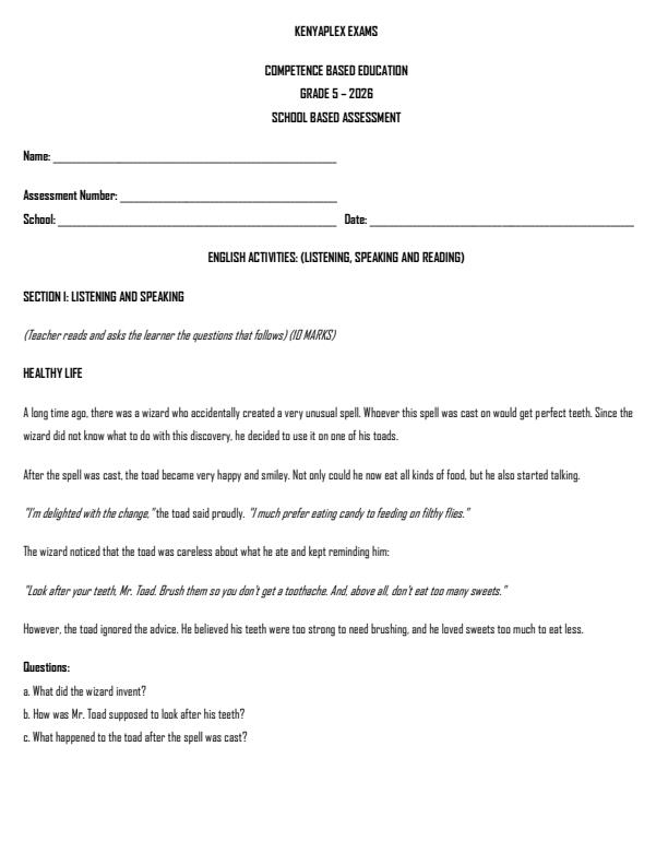 Preview page Grade-5-English-Activites-Listening-and-Speaking-Term-2-OPener-Exam-20226_5565_0.jpg