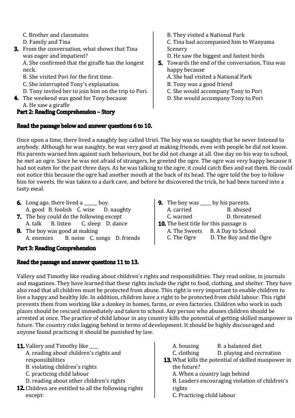 Preview page Grade-5-English-End-Term-1-Exam-2026_5253_1.jpg