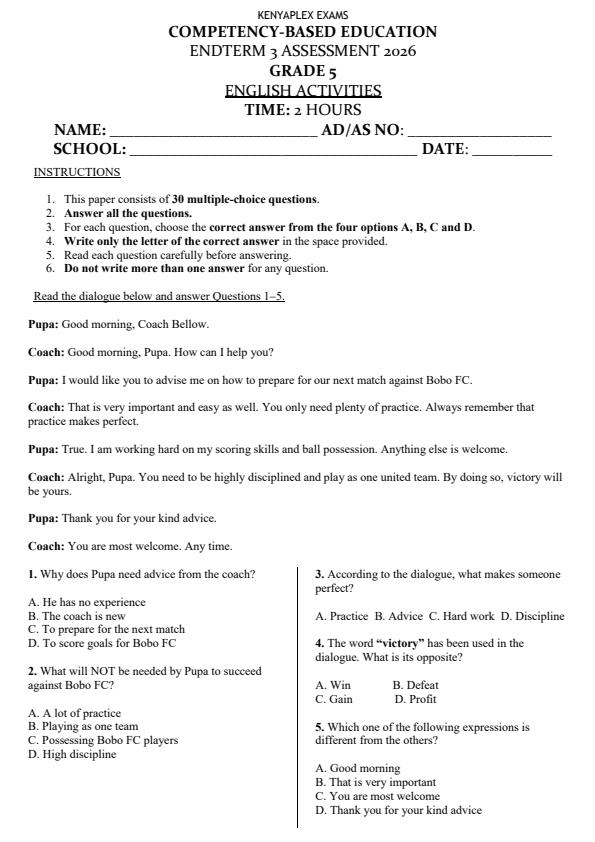 Preview page Grade-5-English-End-Term-3-Set-2-Exam-2026_7094_0.jpg