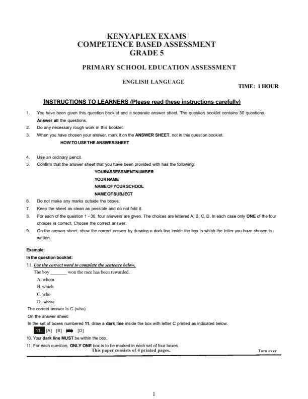 Preview page Grade-5-English-End-of-Term-3-Exam-2025_4825_0.jpg