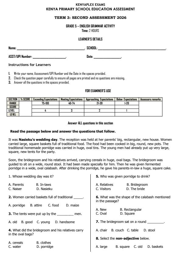 Preview page Grade-5-English-Grammar-Activity-End-Term-3-Exam-2026_6832_0.jpg