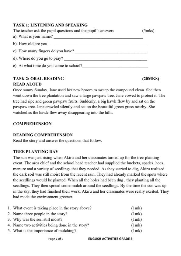 Preview page Grade-5-English-Mid-Term-2-Exam-2025_4225_1.jpg