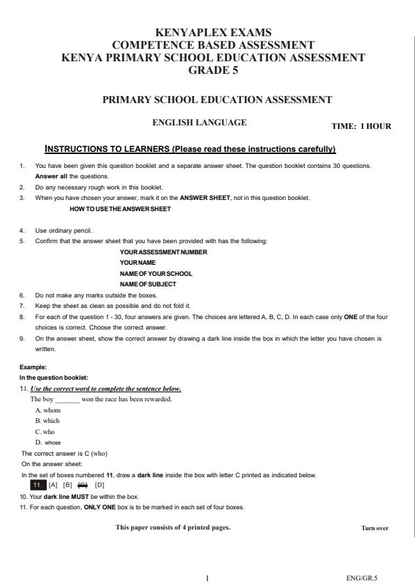 Preview page Grade-5-English-Mid-Term-3-Exam-2025_4710_0.jpg